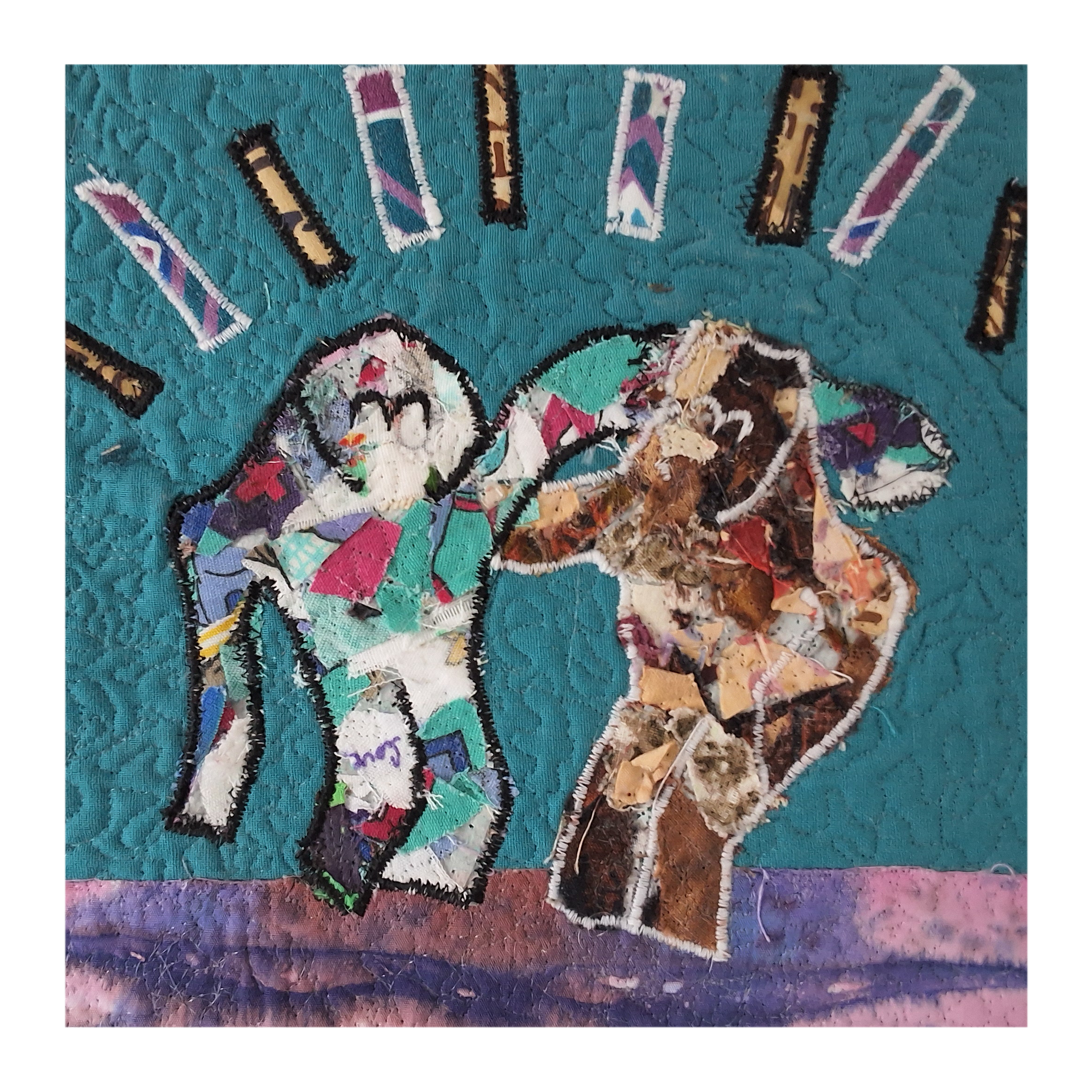 ART Quilt, cotton, free motion stiching 2025/utho