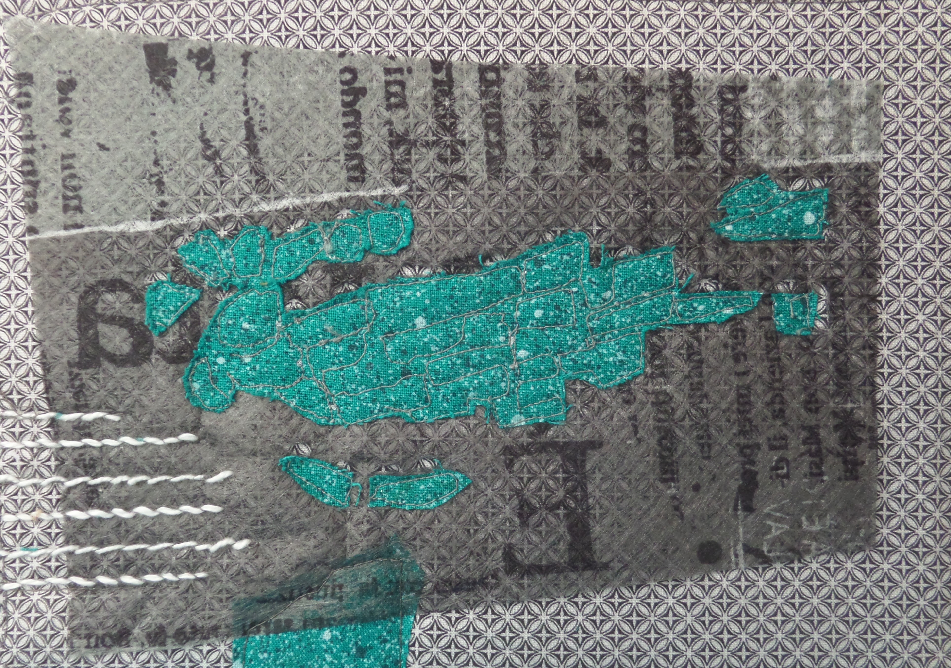 ART Quilt, cotton, free motion stiching 202/utho