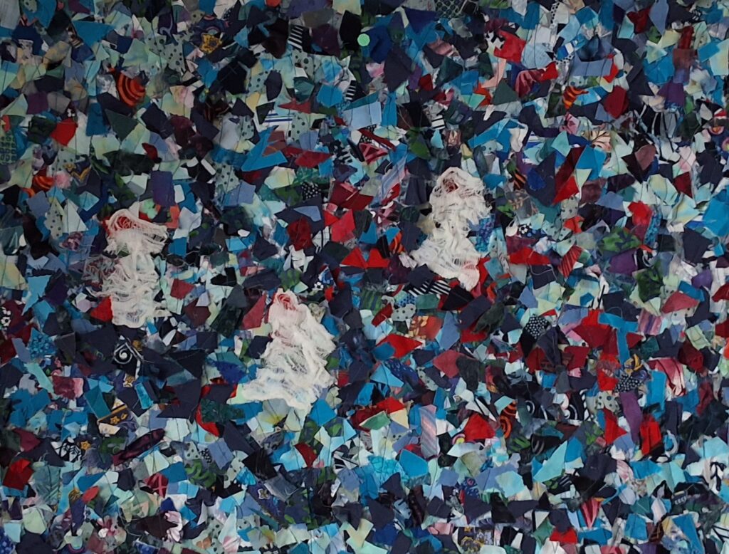 ART Quilt, cotton, free motion stiching 2021/